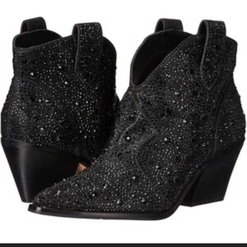 Jessica simpson !! Black Sparkle Heels ankle booties